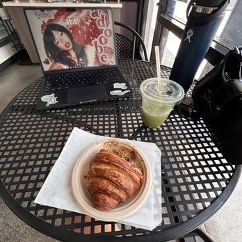 Napoleon Bakery - Small Matcha Latte and Chocolate Croissant - Bakeries Near Me - Northridge, California Napoleon Bakery - Small Matcha Latte and Chocolate Croissant - Bakeries Near Me - Northridge, California