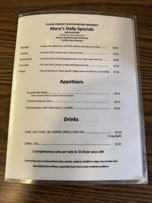 Menu photo 1 Mary & Tito's Albuquerque, NM