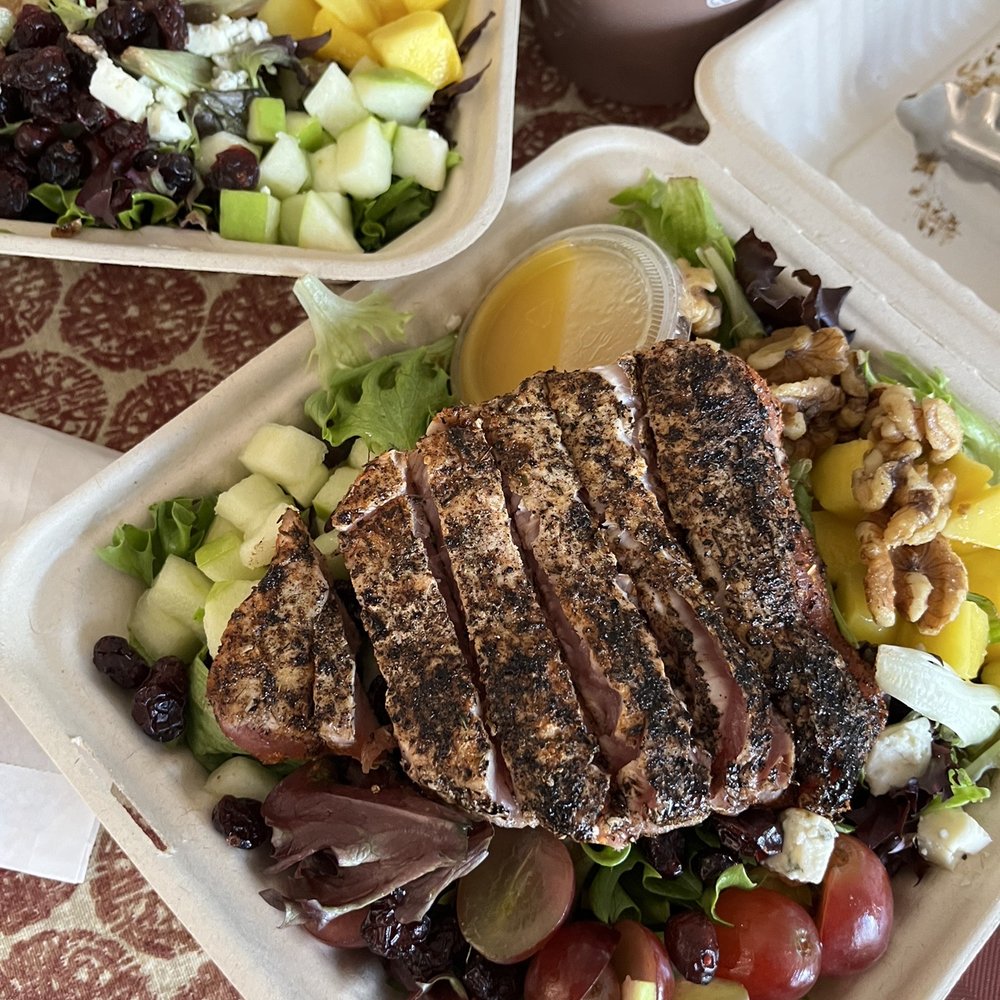 Aloha Salads - Aloha Passion w grilled ahi and Tomato Bisque - Salad Near Me - Aiea, Hawaii