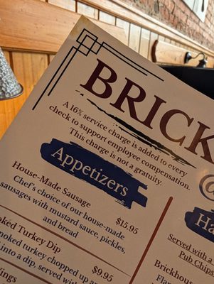 Menu photo 4 Brick & Copper Newberry, FL