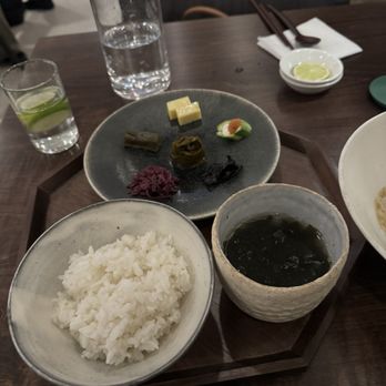 ODRE - Bansang freshly cooked rice, seaweed soup and 6 types of banchan/side dishes - Korean Near Me - New York, New York