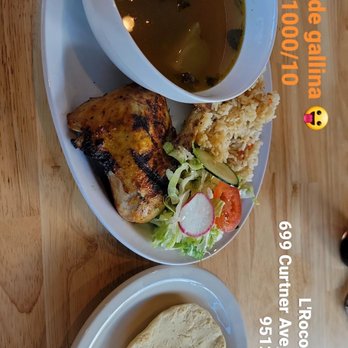 L'Roco Grill - Sopa de gallina is amazing! The chicken was super flavorful and juicy and the soup base was flavorful! Favorite part is the portion size! - Salvadoran Near Me - San Jose, California
