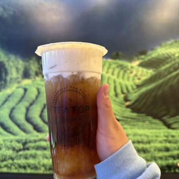 Tea Top - 53. Fresh Milk w/ Oolong Tea and sago - Coffee & Tea Near Me - San Jose, California