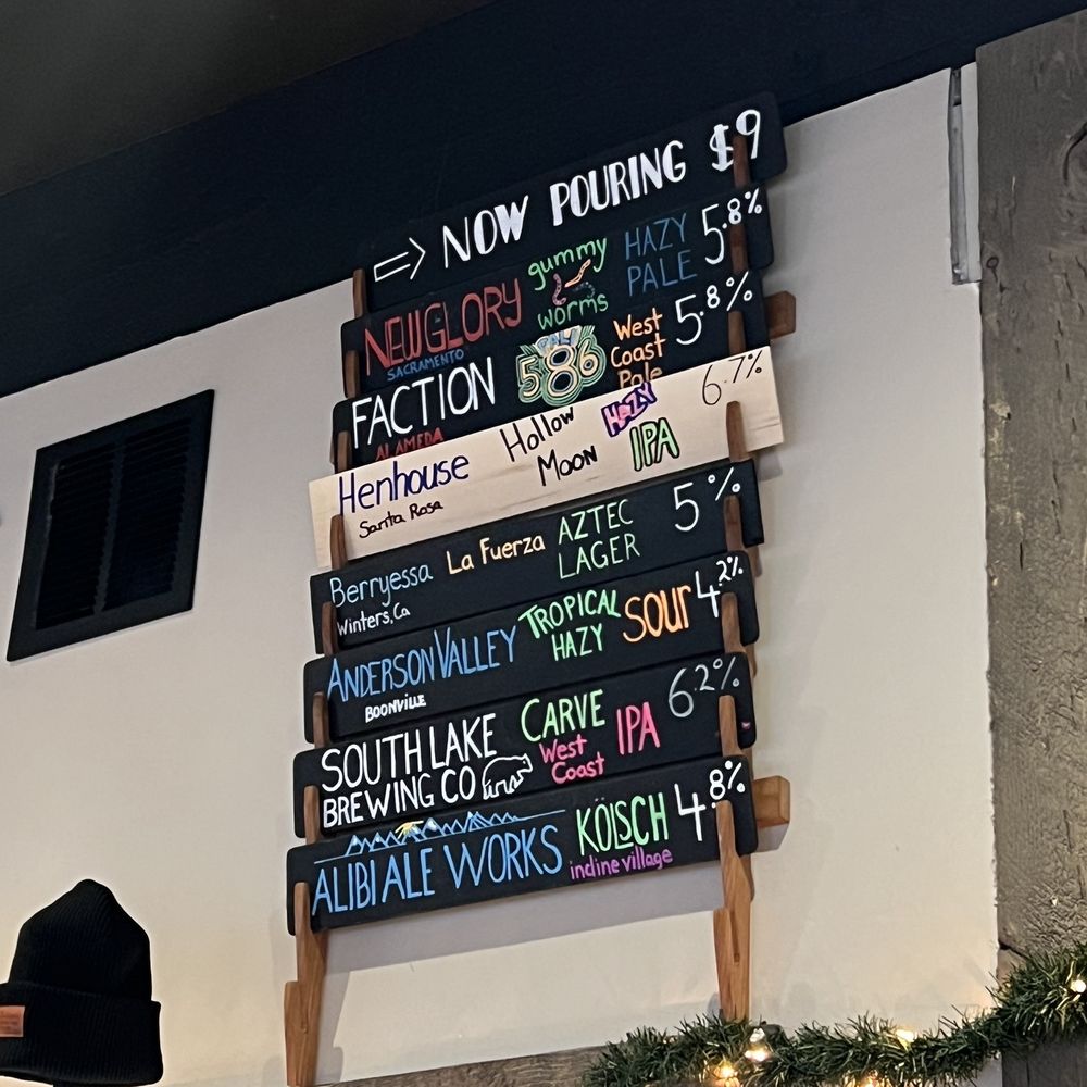 The Dog and Bear - Draft beer list 12/29/23 - Pizza Near Me - Tahoma, California The Dog and Bear - Draft beer list 12/29/23 - Pizza Near Me - Tahoma, California