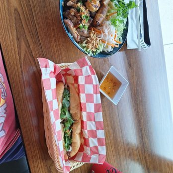 Pho Queen - Combination Vermicelli, Chicken Bánh Mì, and Coke Zero. - Asian Fusion Near Me - Katy, Texas