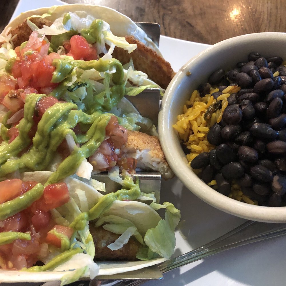 Corona Beach House - Fish tacos w/ rice and beans - American Near Me - Miami, Florida