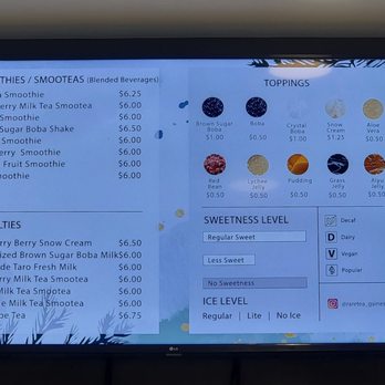 RareTea - Menu as of October 2022 - Bubble Tea Near Me - Gainesville, Virginia RareTea - Menu as of October 2022 - Bubble Tea Near Me - Gainesville, Virginia