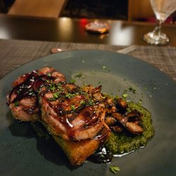 Restaurant Week 2026: Pork Medallion entree on fried poblano polenta. Very moist & juicy. One of the best meals.