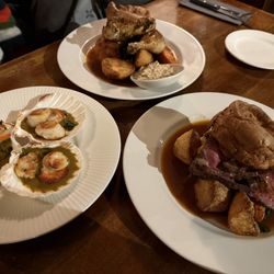 Scallop + Chicken Sunday Roast + Beef Loin Sunday Roast