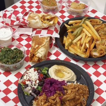 Habibi Time - Beef Shawarma , hummus, 8 Oz Tabbouleh.fries - Mediterranean Near Me - Newport Beach, California