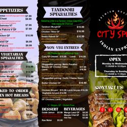 City Spice Indian Express - Menu