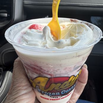 Andy's Frozen Custard - Snowmonster Concrete - Ice Cream & Frozen Yogurt Near Me - San Antonio, Texas Andy's Frozen Custard - Snowmonster Concrete - Ice Cream & Frozen Yogurt Near Me - San Antonio, Texas