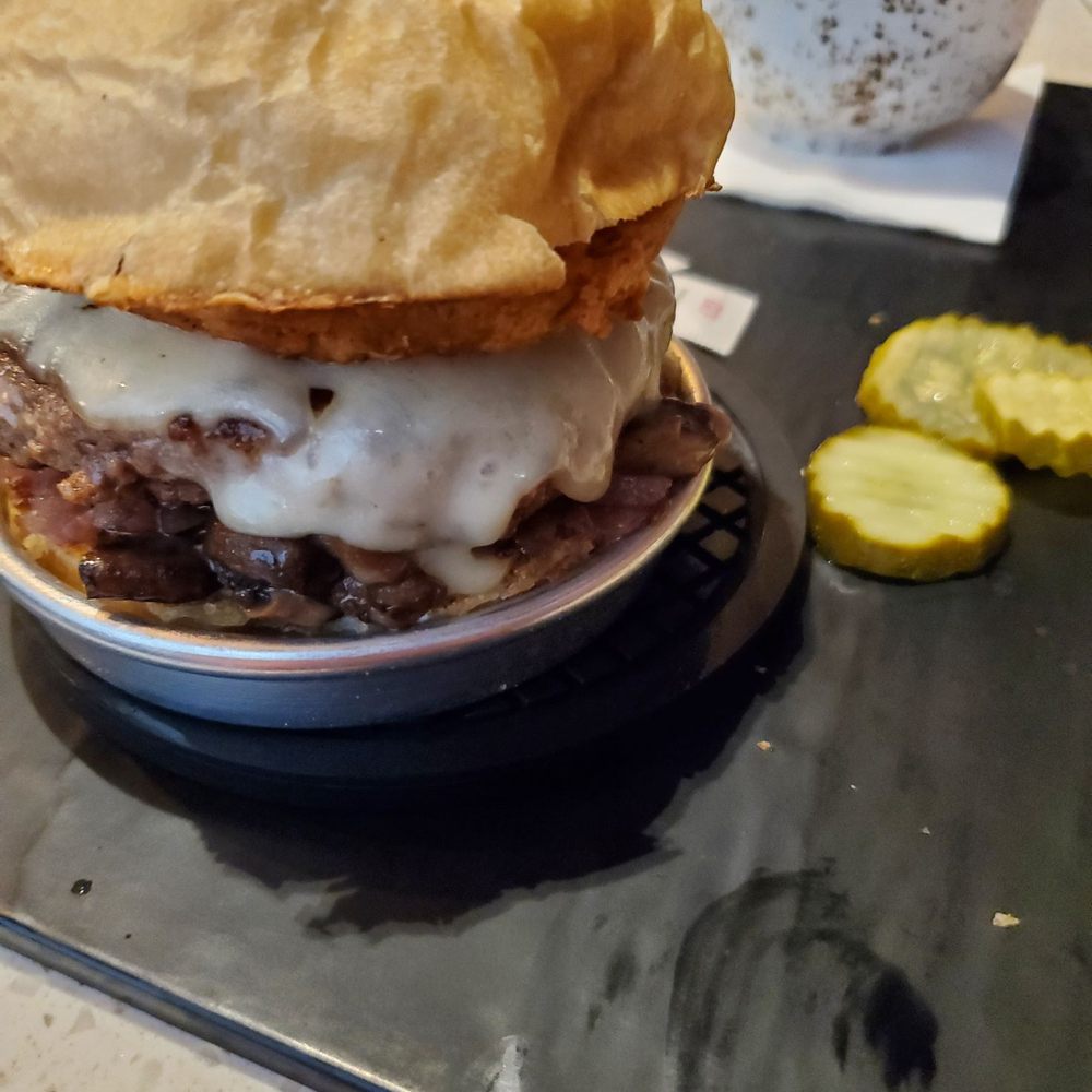 Stone Arch - $15 Mushroom & Swiss with really bad slaw - American Near Me - St Paul, Minnesota Stone Arch - $15 Mushroom & Swiss with really bad slaw - American Near Me - St Paul, Minnesota