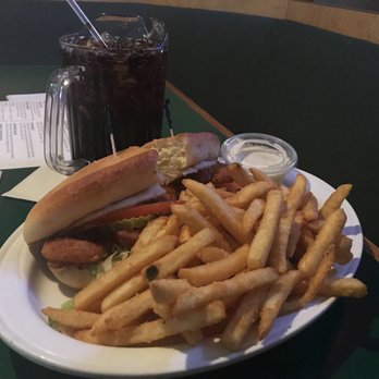 Crow's Nest Bar & Grill - Shrimp Po' Boy with fries - American Near Me - Canton, Michigan