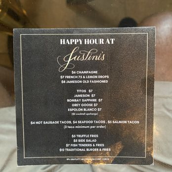 JusTini’s - Happy Hour Menu - Seafood Near Me - New Orleans, Louisiana JusTini’s - Happy Hour Menu - Seafood Near Me - New Orleans, Louisiana
