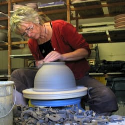 Teresa at work in her Studio.