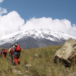 Aufstieg am Ararat, noch unterhalb vom Basecamp