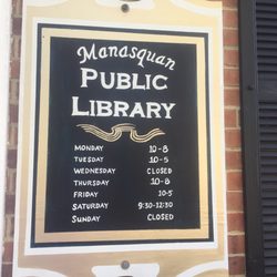 Manasquan Public Library - New hours started September 2017