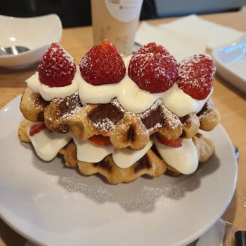 Onit Cafe - Strawberry cheesecake croffle. - Coffee & Tea Near Me - Federal Way, Washington