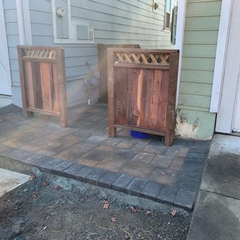 Pavers Express Group - Trash can Area with pavers. - Masonry/Concrete Near Me Pavers Express Group - Trash can Area with pavers. - Masonry/Concrete Near Me