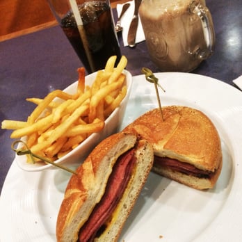 Chit Chat Diner - Taylor Ham & American Cheese on Hard Roll, with FreedomFries and Chocolate Shake.. Delicious! - Diners Near Me - Hackensack, New Jersey