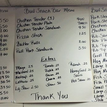 Bud Snack Bar - The Menu - Bars Near Me - Tunica, Mississippi