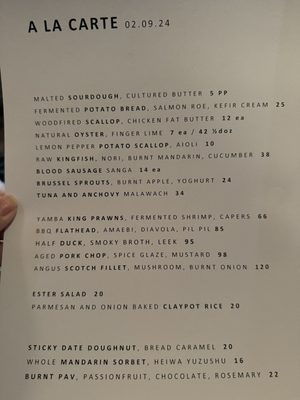 Menu photo 6 Ester Restaurant and Bar Chippendale, NSW