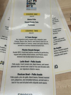 Menu photo 2 PINCHO Conroe, TX