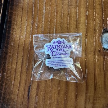 Wilfred's Lounge - Complementary chocolate at the end - Hawaiian Near Me - Napa, California