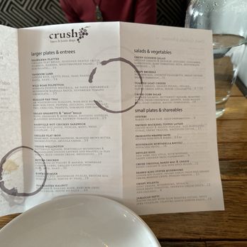 Crush Bistro - Menu! - New American Near Me - Anchorage, Alaska