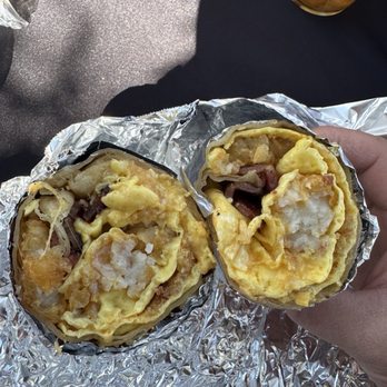Toast Kitchen & Bakery - Breakfast burrito made with bacon, hash browns and eggs - Breakfast & Brunch Near Me - Tustin, California Toast Kitchen & Bakery - Breakfast burrito made with bacon, hash browns and eggs - Breakfast & Brunch Near Me - Tustin, California