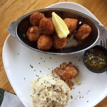 Crabby's On The Lakefront - Coconut Scallop Delicious, perfectly cooked lightly fried With garlic potatoes - Seafood Near Me - Saint Cloud, Florida