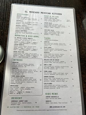 Menu photo 3 El Mercado Mexican Kitchen Newport Beach, CA