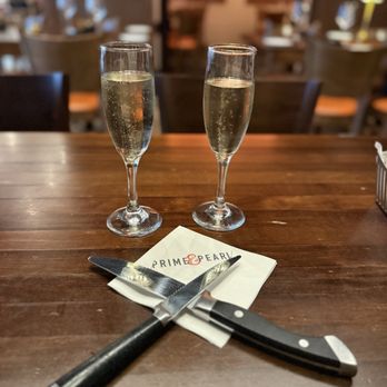 Prime & Pearl - Champagne & our chosen knives - New American Near Me - Gainesville, Florida Prime & Pearl - Champagne & our chosen knives - New American Near Me - Gainesville, Florida