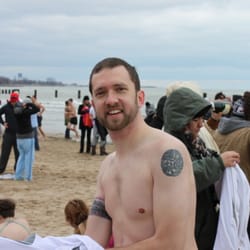 New Year's Day 2012 Idiot Swim - No way anyone should be this happy after doing this...