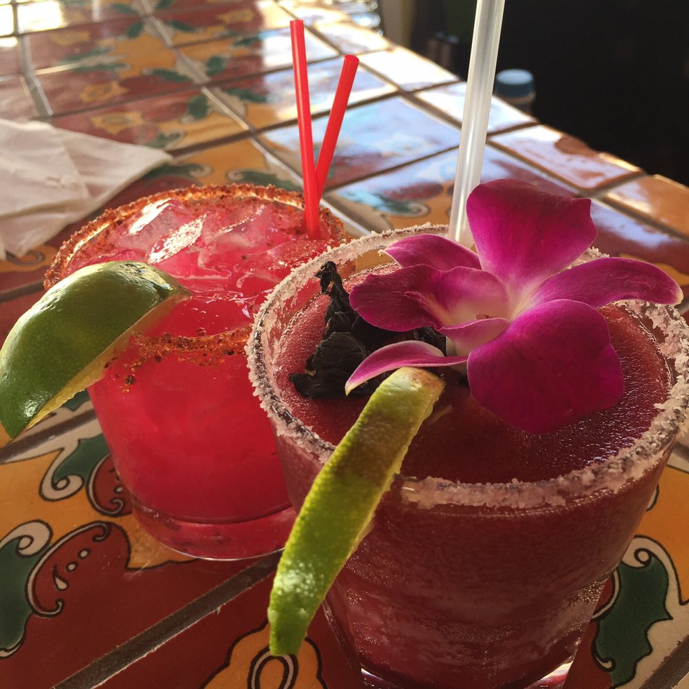Alma Restaurant - Frozen hibiscus margarita and another mixed drink. - Mexican Near Me - Brooklyn, New York Alma Restaurant - Frozen hibiscus margarita and another mixed drink. - Mexican Near Me - Brooklyn, New York