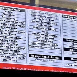 Bruster's Real Ice Cream - Menu