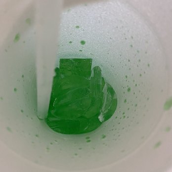 Scooby's Red Hots - a green substance in a cup - Hot Dogs Near Me - Bensenville, Illinois