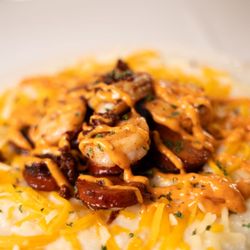 Grille 22 - Shrimp and grits with andouille sausage