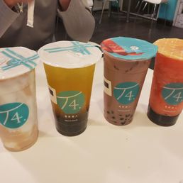 Rose Milk Tea with Mochi, Passionfruit Royal Tea, Ballet Chocolate Milk, Strawberry Lemonade Smoothie Rose Milk Tea with Mochi, Passionfruit Royal Tea, Ballet Chocolate Milk, Strawberry Lemonade Smoothie