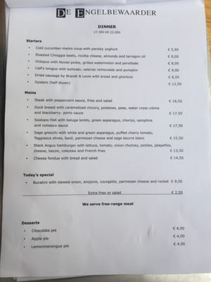 Menu photo 2 Café De Engelbewaarder Amsterdam, NH