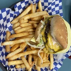 Mega Burgers - Double cheese burger and fries