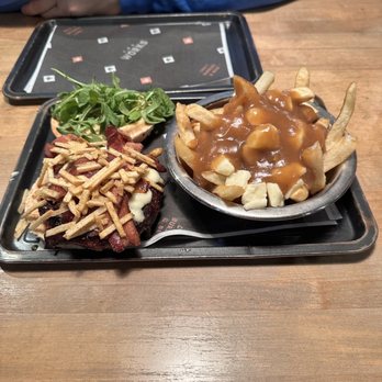 The Works - Tragically maple burger + poutine fries; yum! - Burgers Near Me - Niagara Falls, Ontario The Works - Tragically maple burger + poutine fries; yum! - Burgers Near Me - Niagara Falls, Ontario
