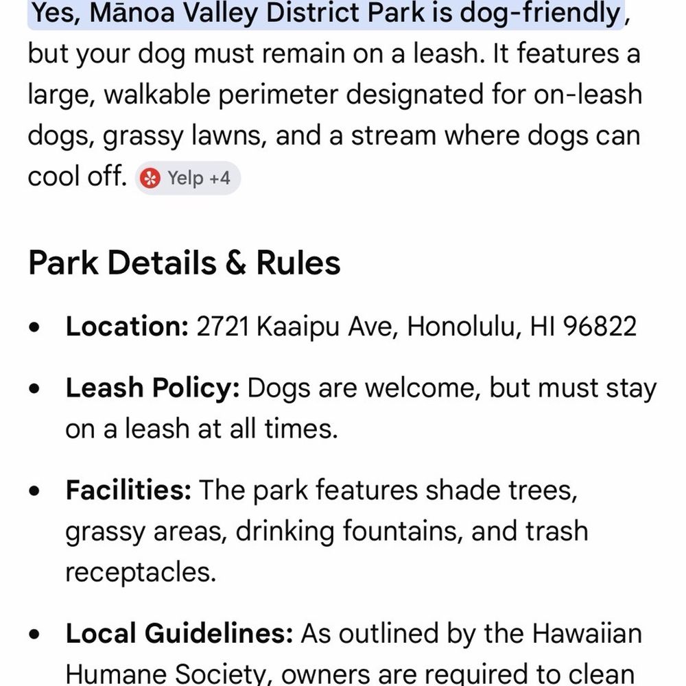 Manoa Valley District Park - Manoa district park. Dogs are welcome, but must be on leash. - Parks Near Me - Honolulu, Hawaii Manoa Valley District Park - Manoa district park. Dogs are welcome, but must be on leash. - Parks Near Me - Honolulu, Hawaii