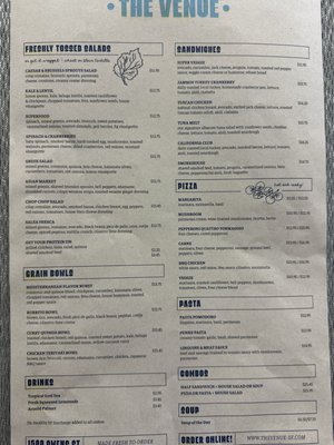 Menu photo 2 The Venue San Francisco, CA Menu photo 2 The Venue San Francisco, CA