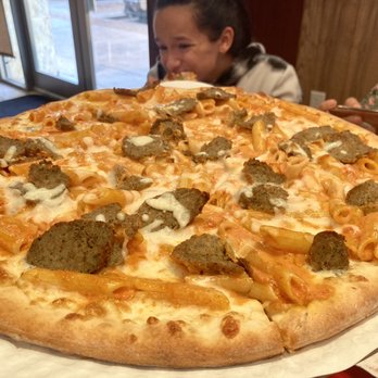 Empire Pizza - Penne Pizza with vodka sauce and Italian sausage. - Pizza Near Me - Houston, Texas Empire Pizza - Penne Pizza with vodka sauce and Italian sausage. - Pizza Near Me - Houston, Texas
