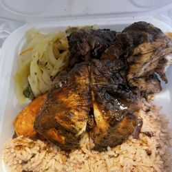 Nyamings Jamaican Cuisine - Small Grill Jerk Chicken was bomb! They let you pick what sauce you want to add. I