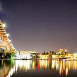 Pocock Rowing Center - A view from the docks at night!