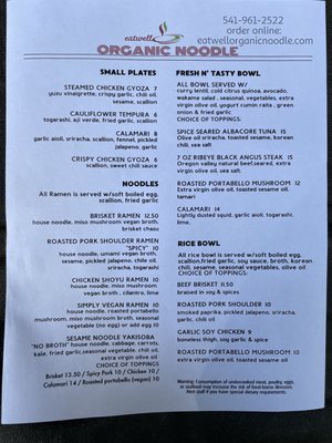 Menu photo 3 Eatwell Organic Noodle Florence, OR