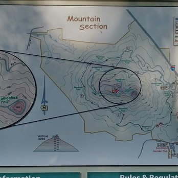 Pilot Mountain State Park - Hiking map for going round the mountain - Parks Near Me - Pinnacle, North Carolina